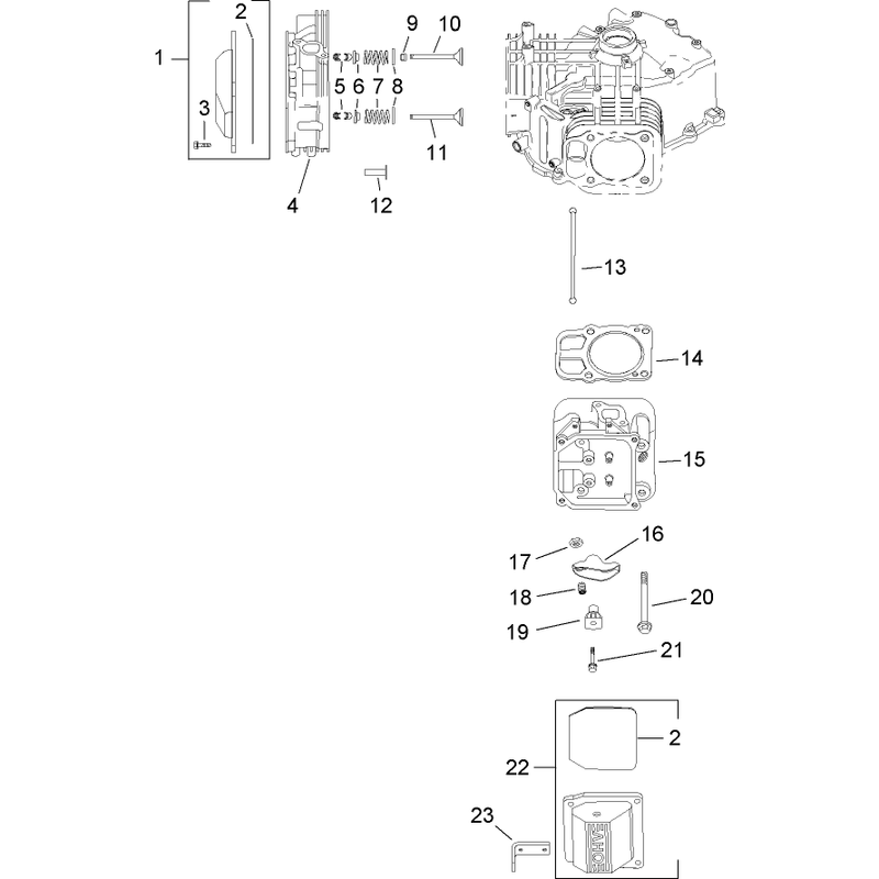 Head Valve and Breather Assembly Kohler SV730-0018