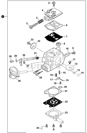 ECHO SRM-520ES_AR Straight Shaft Trimmer Parts Diagram (Serial # U1492