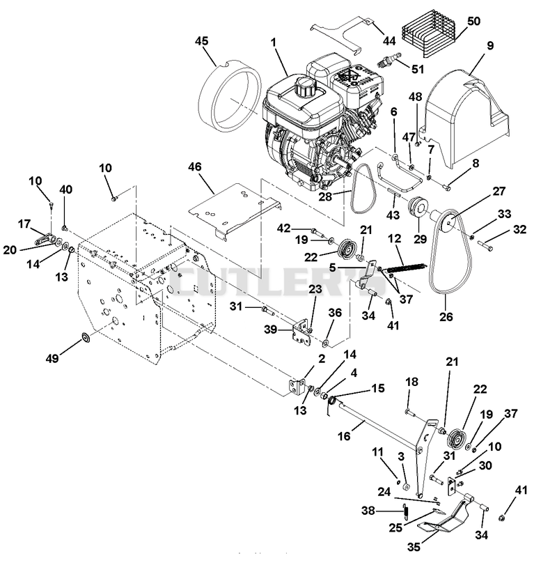 Engine And Belt Drive