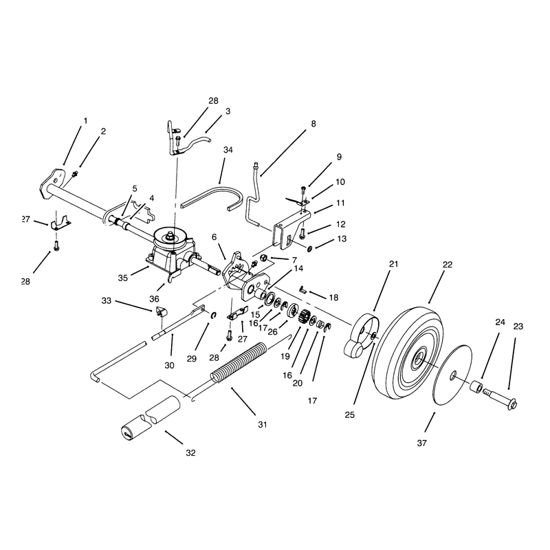 S P Rear Axle Assembly