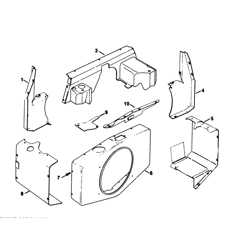 Baffles and Shroud Engine Kohler Model No Kt17qs Type No 24324