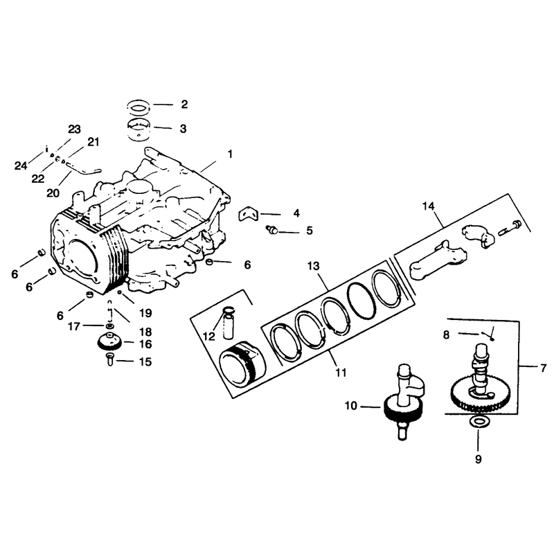Engine Kohler Model No Cv14t-1412