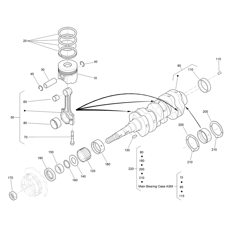 Piston and Crankshaft Assembly