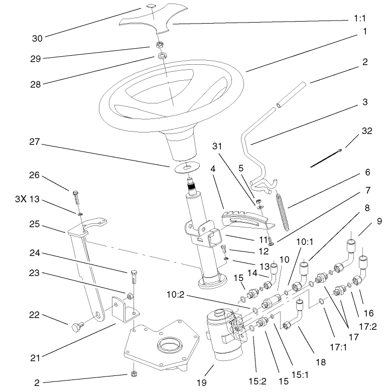 Power Steering and Tilt Assembly