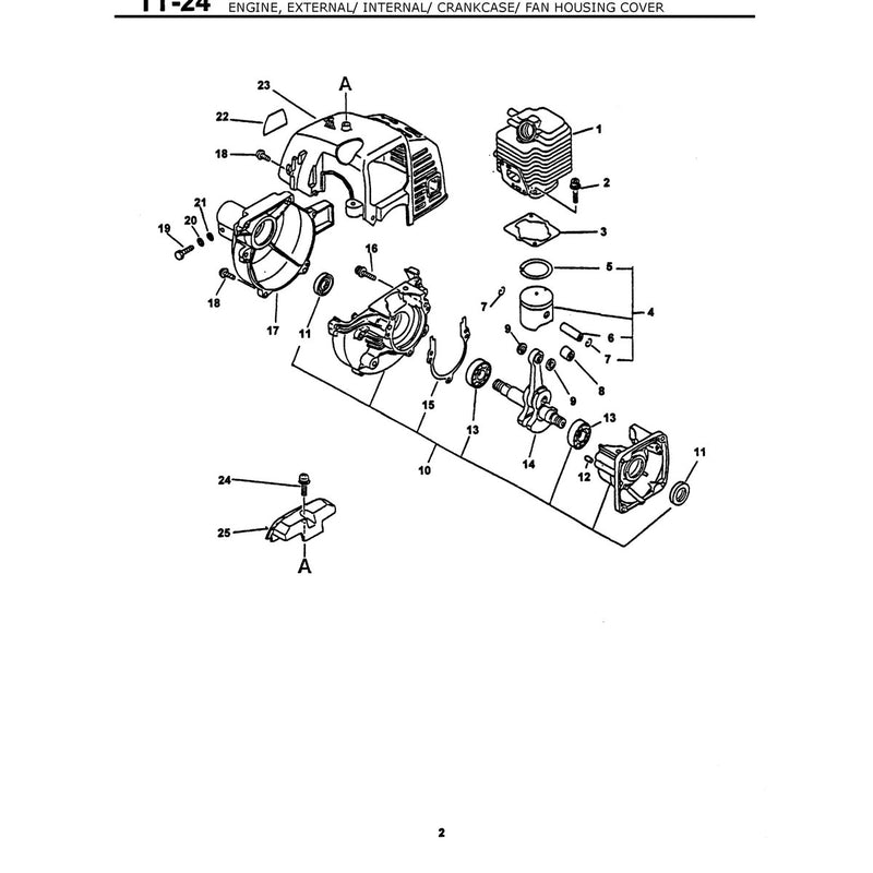 Tt-24  Enote, External/ Internal/ Crankcase/ Fan Housing Cover