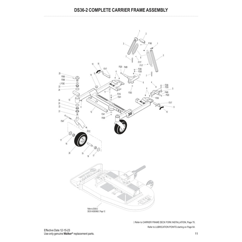 DS36-2 COMPLETE CARRIER FRAME ASSEMBLY