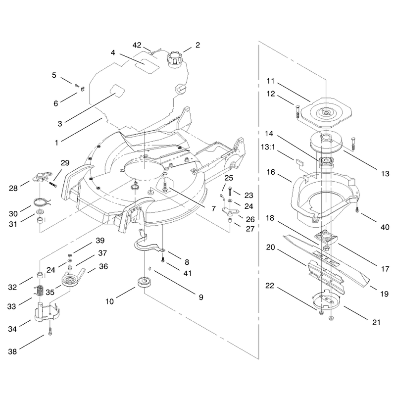 Engine and Blade Assembly
