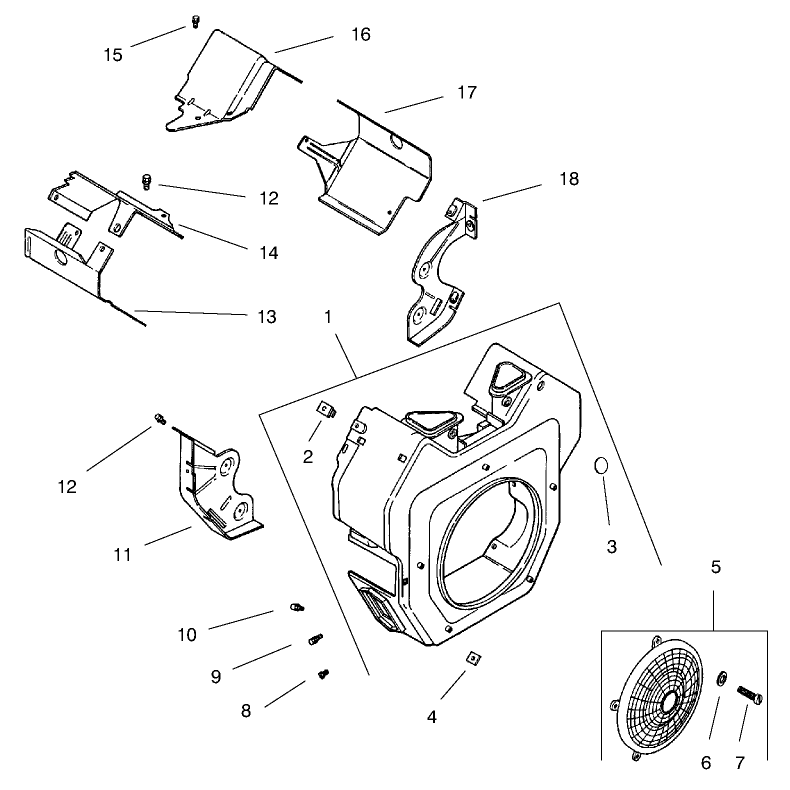Group 6 Blower Housing and Baffles