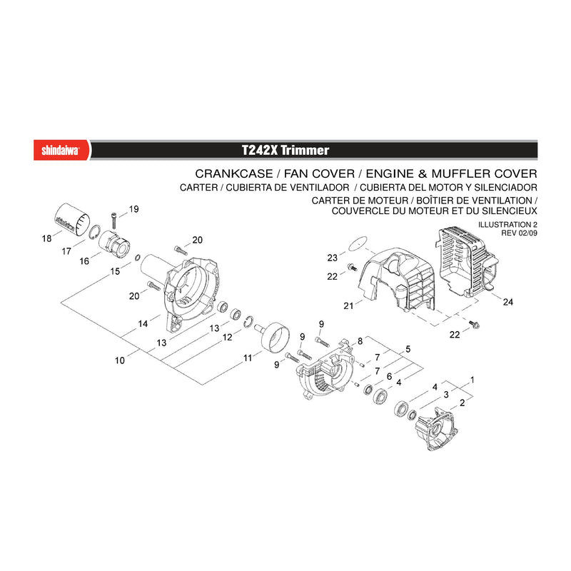CRANKCASE / FAN COVER / ENGINE & MUFFLER COVER