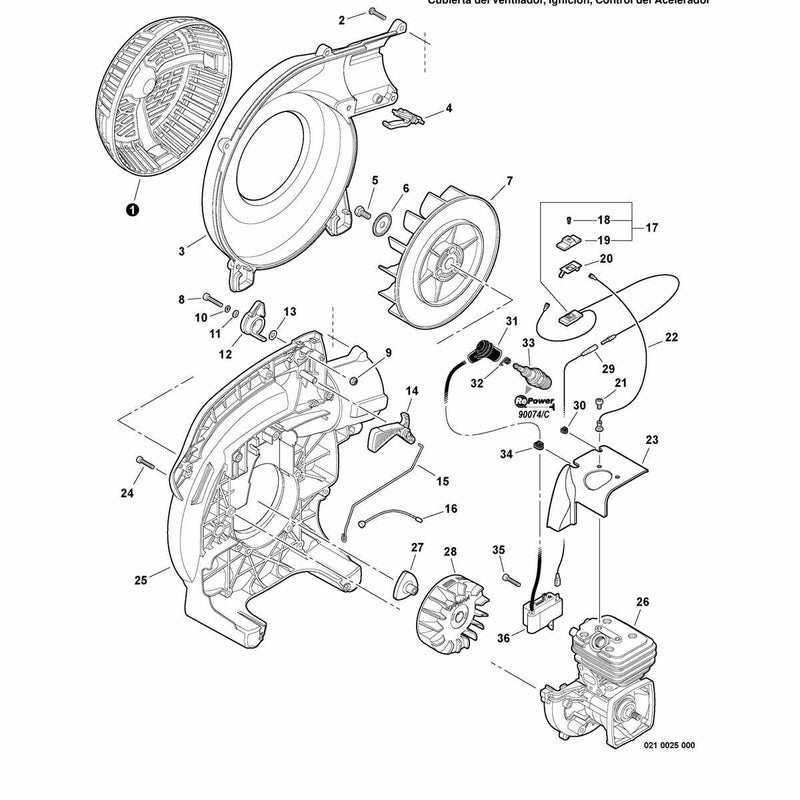 Fan Cover, Ignition,Throttle Control