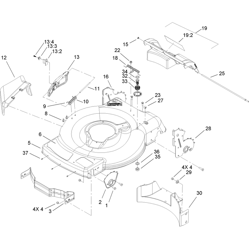 Deck Side Chute and Rear Door Assembly