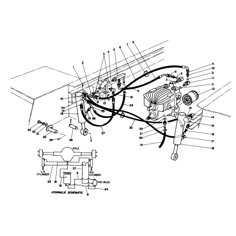 Hydraulic Valve And Liftarm Cylinders