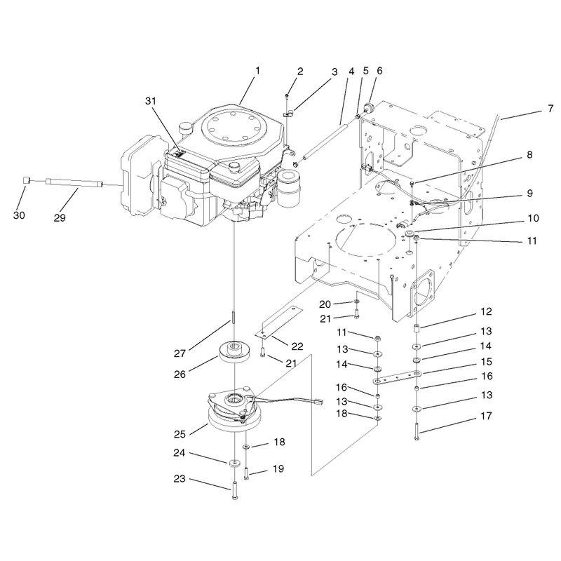 Engine and Clutch Assembly