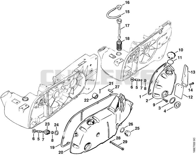 Tank cover, Gear box cover