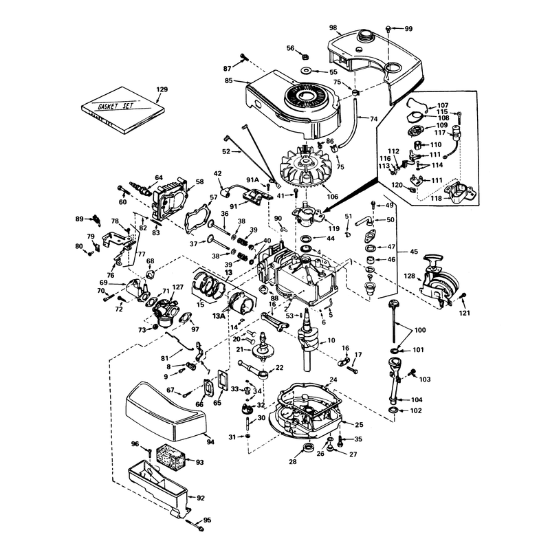 Engine Tecumseh Model No Tnt 100-10068c