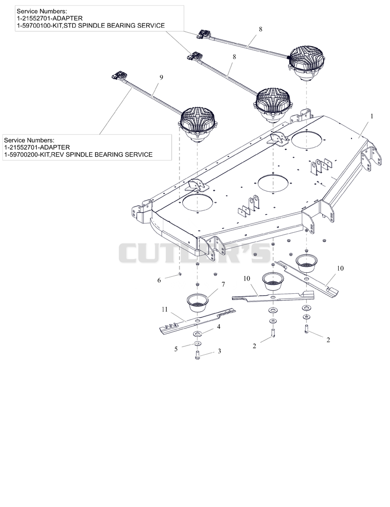 Deck, Blades And Spindle Motors - RD