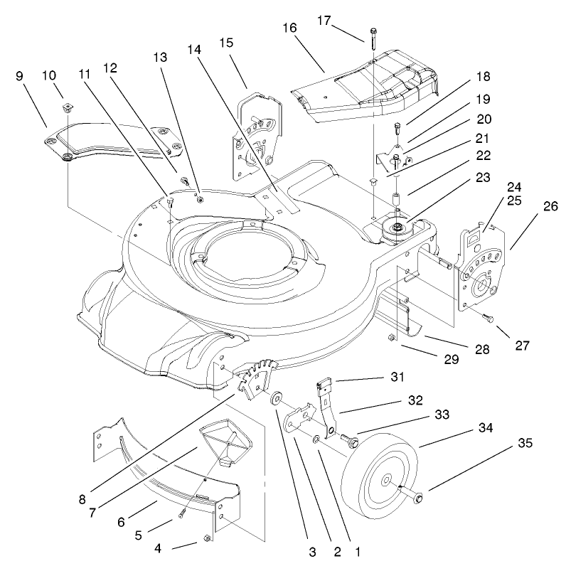 Housing and Handle Bracket Assembly