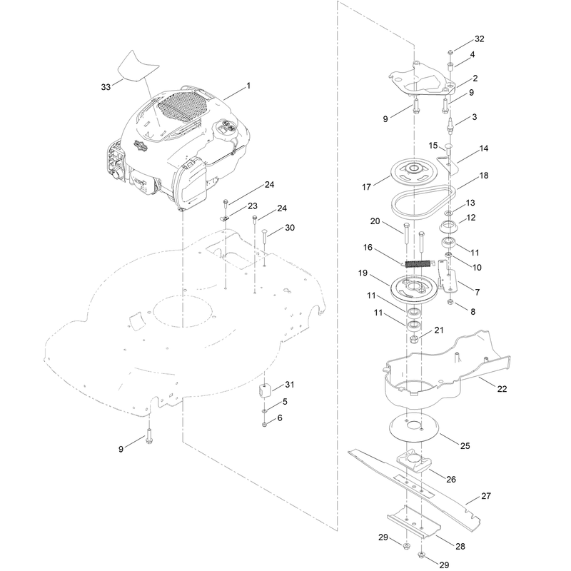 Engine and Blade Assembly