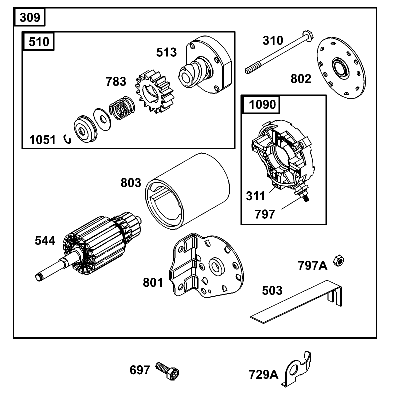 Engine Briggs and Stratton Model 311777-0151-E1