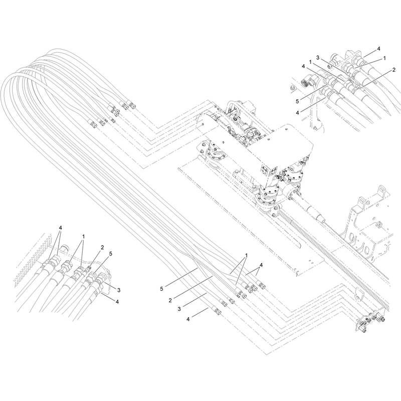 Thrust Frame Hydraulic Hose Assembly No. 6