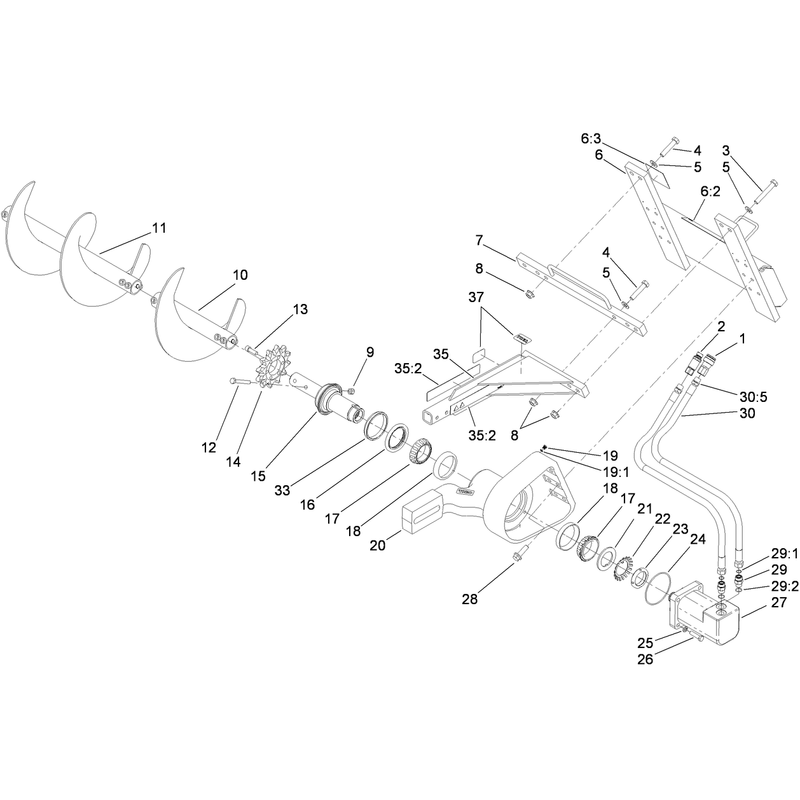 High Speed Trencher Head Assembly