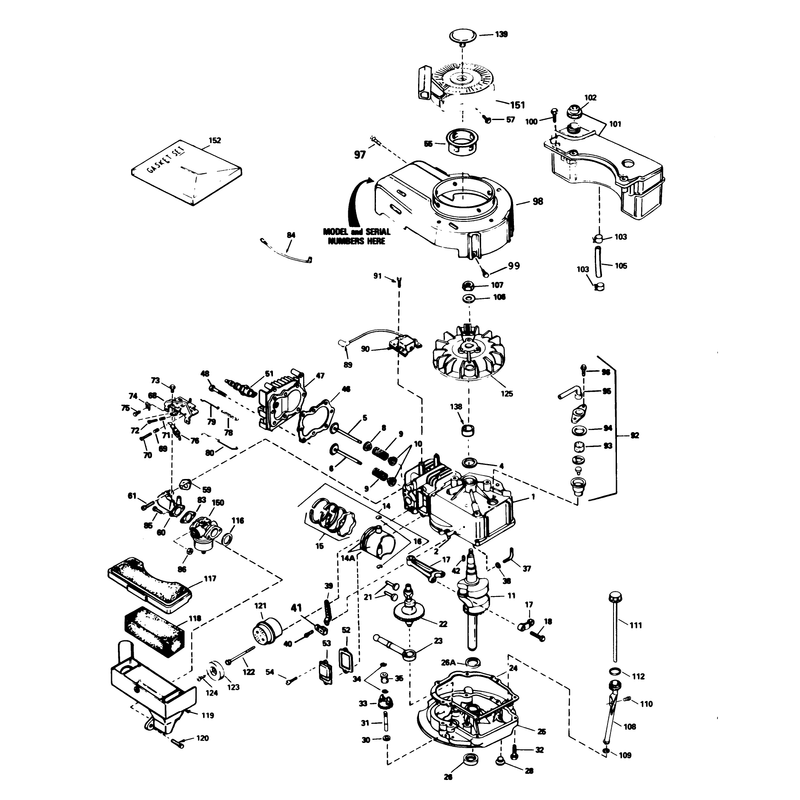 Engine Tecumseh Model No Tvs100-44014b