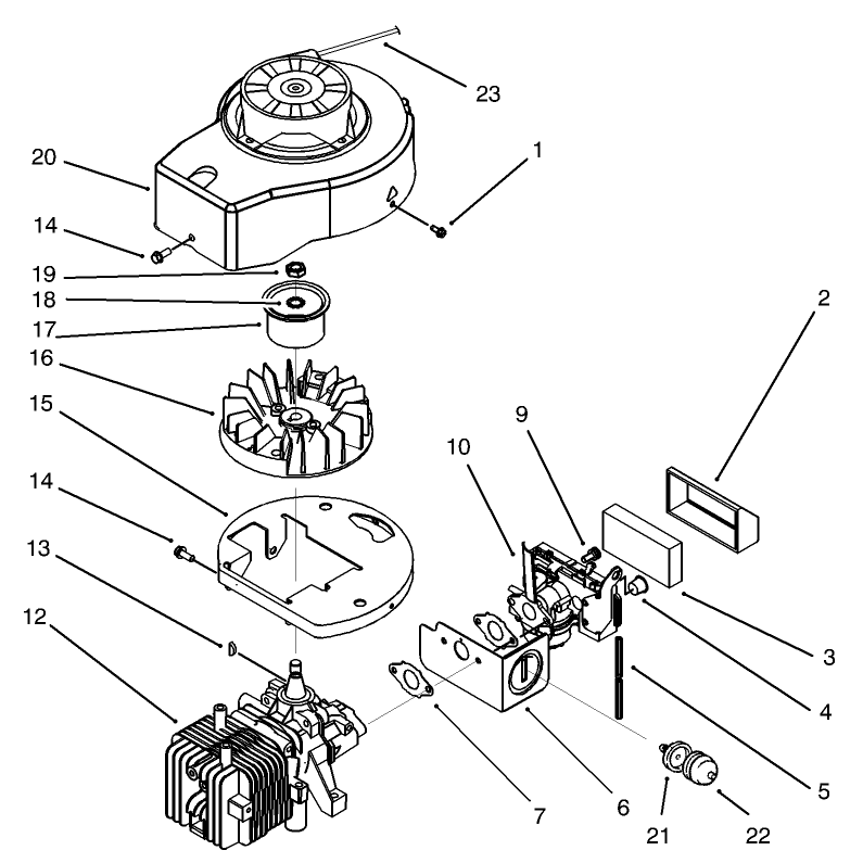Shroud and Block Assembly Model No 20442 Only