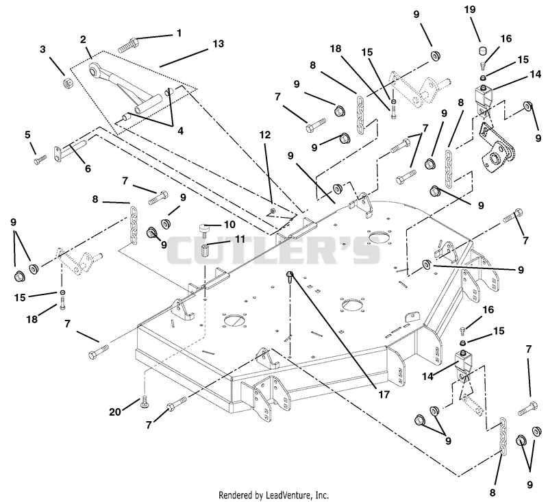 Mounting Arms, Link Chains And Deck Bumpers