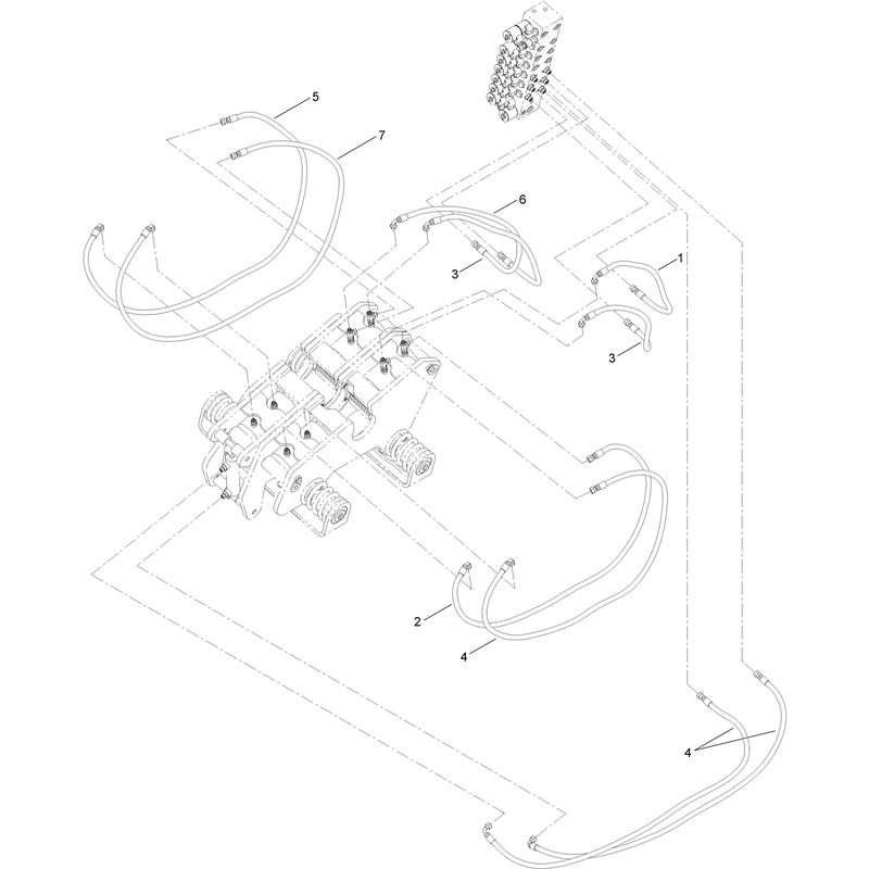 Thrust Frame Hydraulic Hose Assembly No 2