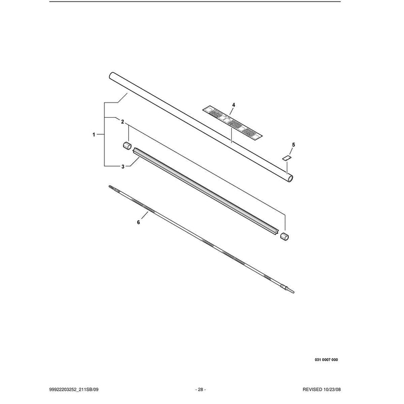 Main Pipe Assembly, Flexible Driveshaft -- Lower