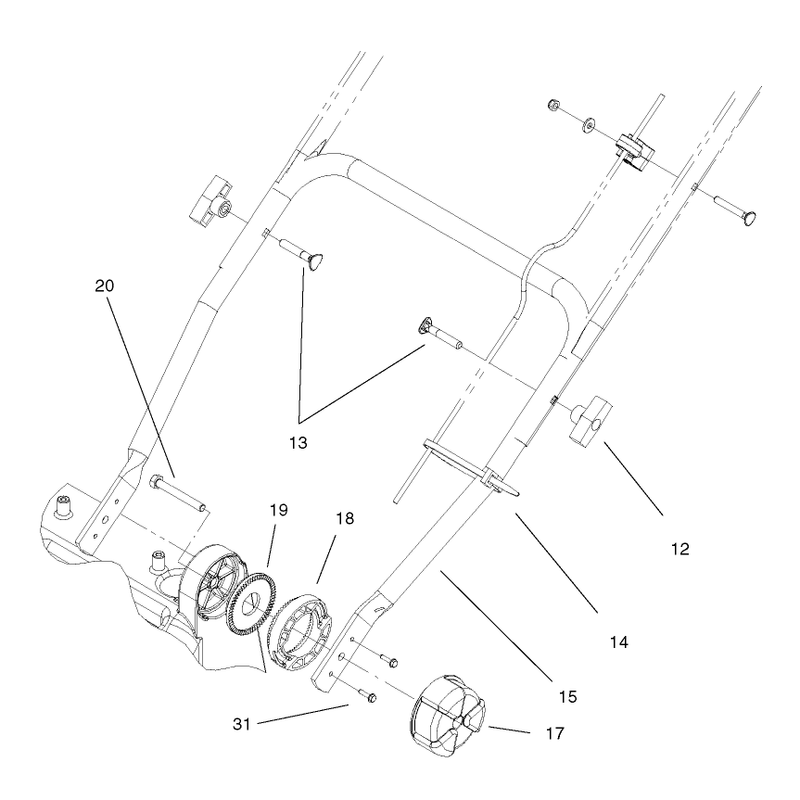 Lower Handle and Adjusting Knob Assembly