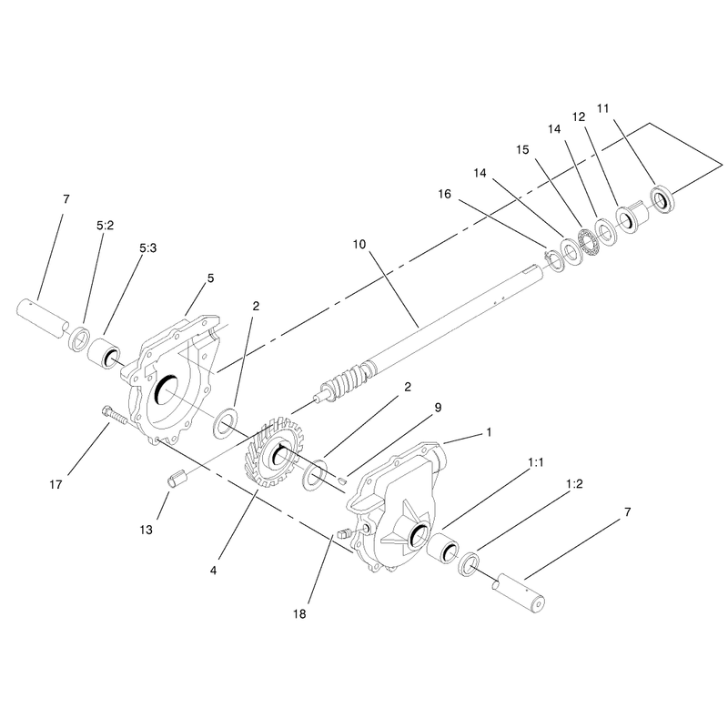 Auger Gearcase Assembly No. 74-1561