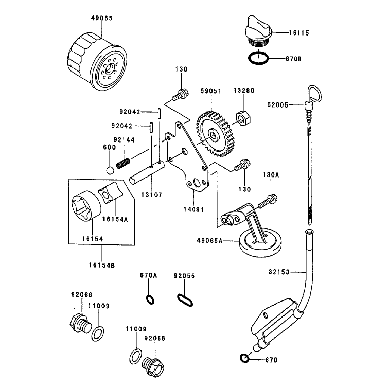 Lubrication Equipment Assembly Kawasaki FD750D-AS03