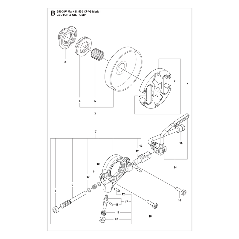CLUTCH AND OIL PUMP