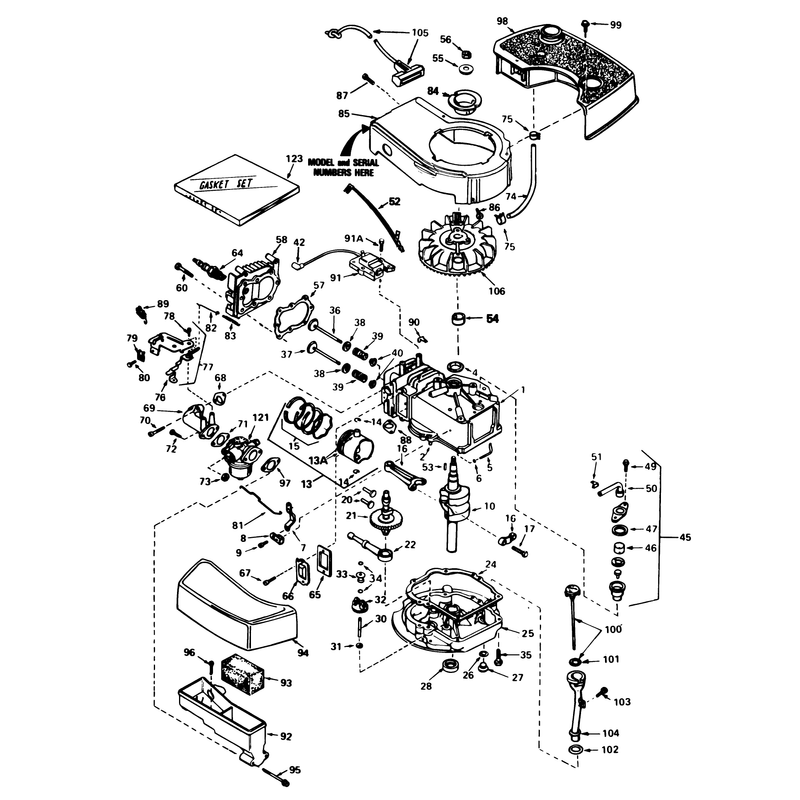 Engine Tecumseh Model No Tnt100-10087e