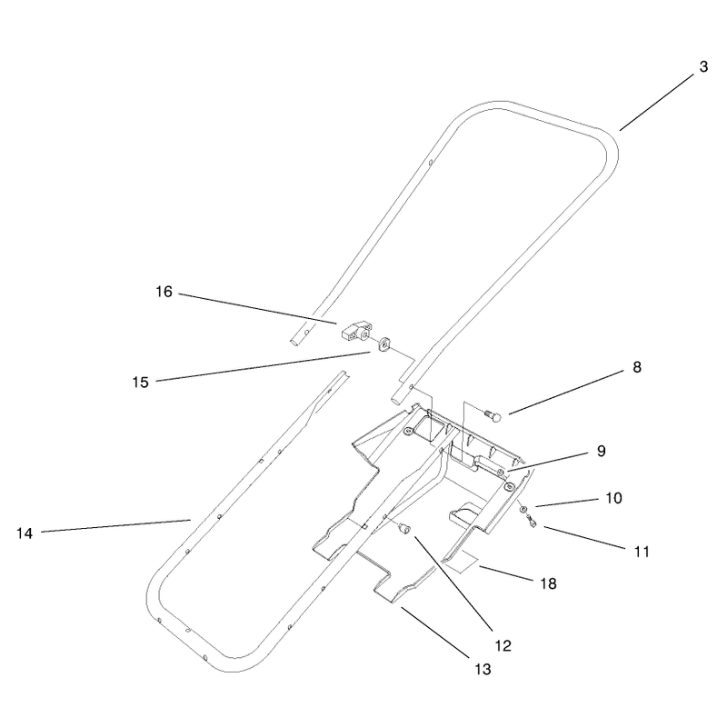 Handle and Lower Shroud Assembly