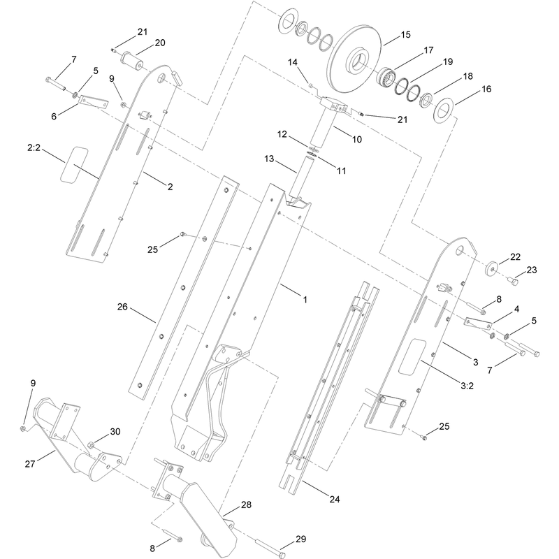 48 Inch Rock Boom Assembly