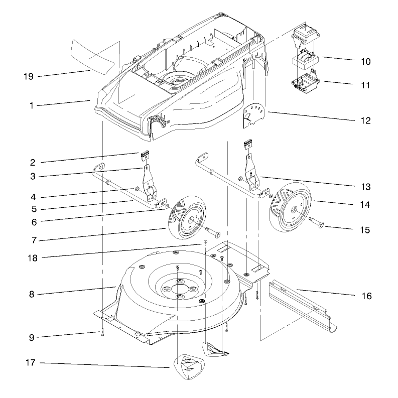 Deck Liner and Wheel Assembly