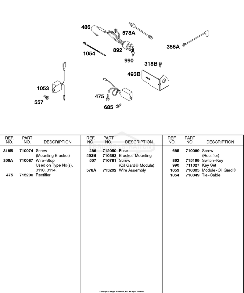 IGNITION, OIL SENSOR GROUP