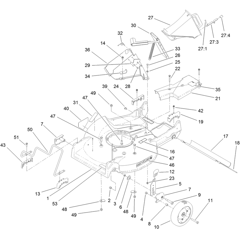 Housing Chute and Wheel Assembly