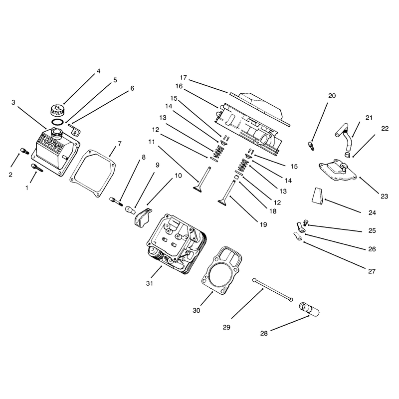 Cylinder Head Valve and Breather