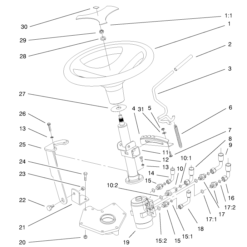Power Steering and Tilt Assembly