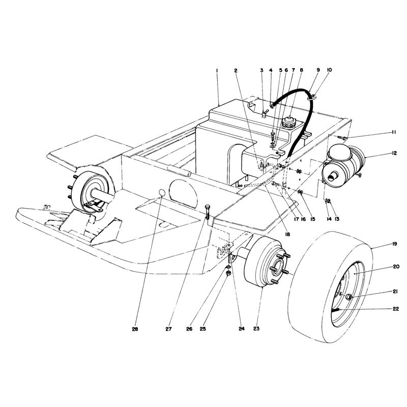 Gas Tank and Air Cleaner Assembly