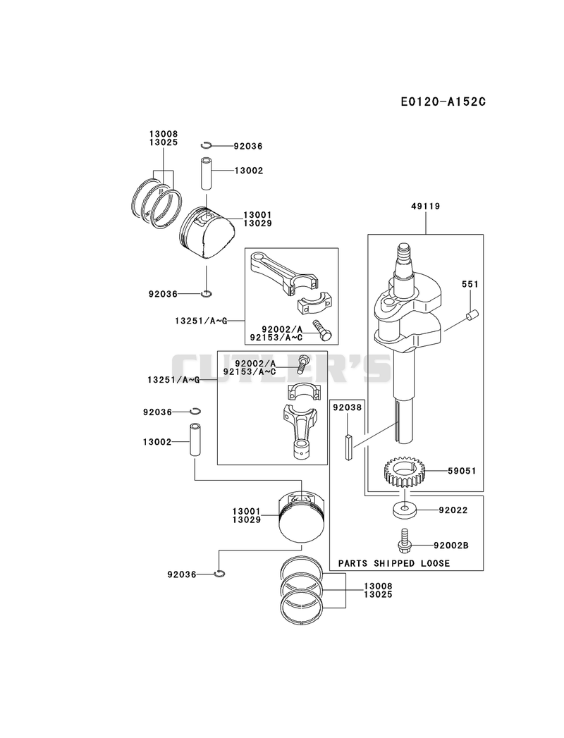 PISTON/CRANKSHAFT