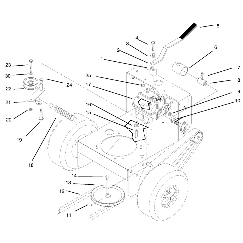 Transmission Idler Drive Pulleys and Drive Belt