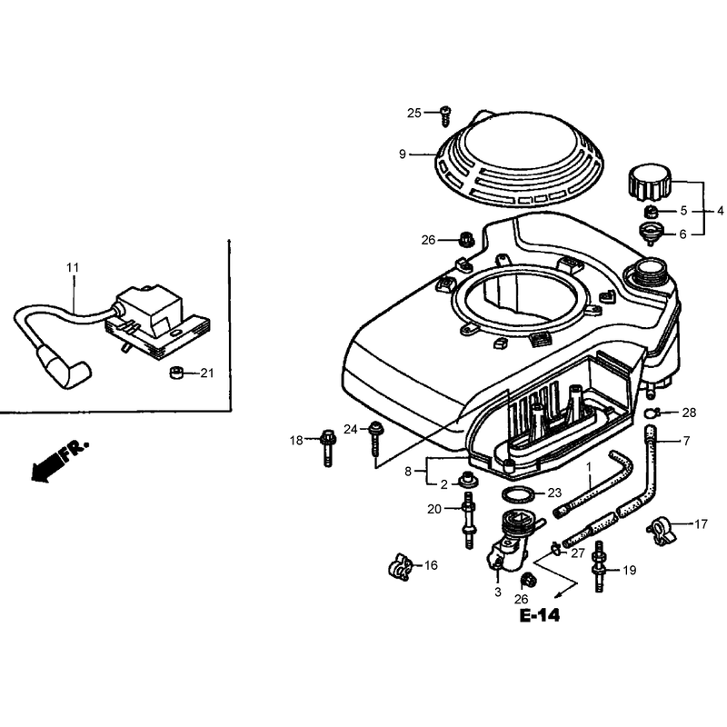 Fan Cover Assembly Honda GXV160K1-A1T