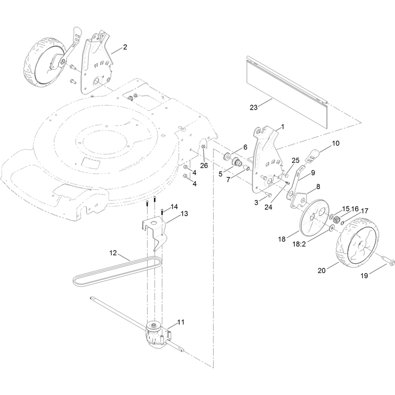 Height of Cut and Rear Wheel Assembly