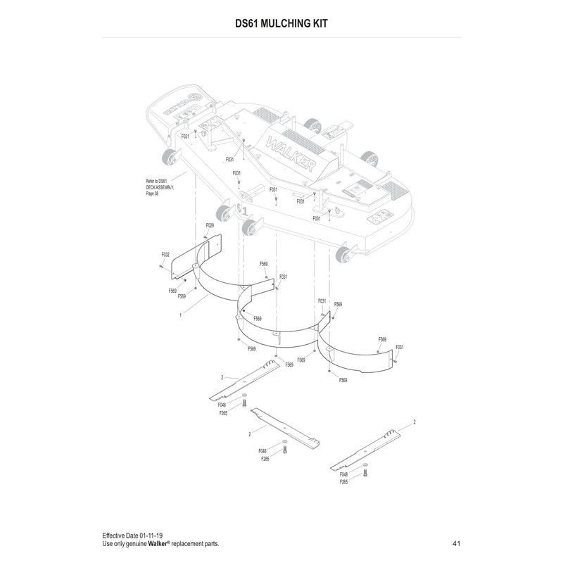 DS61 MULCHING KIT