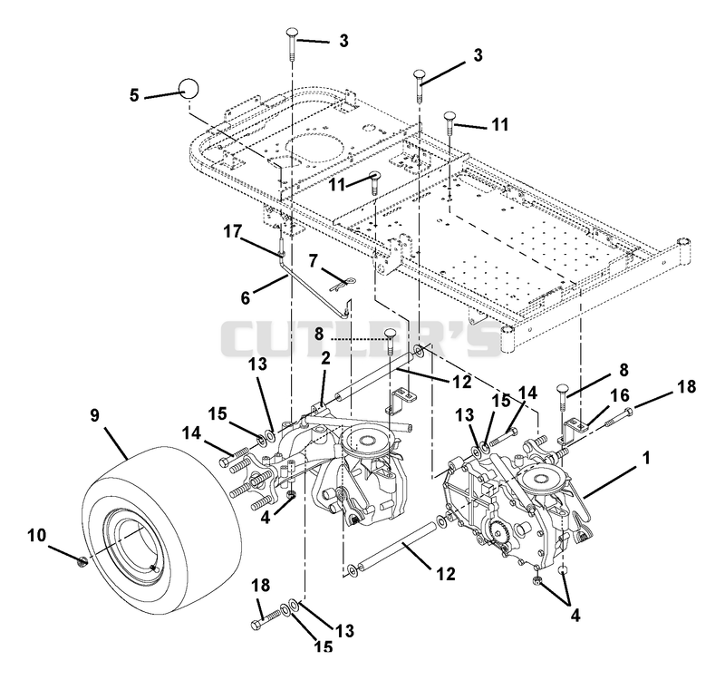 Transaxle, Dump Valves And Rear Wheels