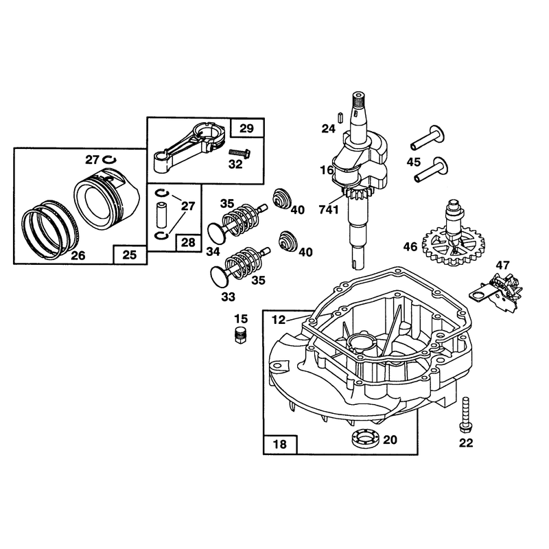 Engine Briggs and Stratton Model 124702-3115-01